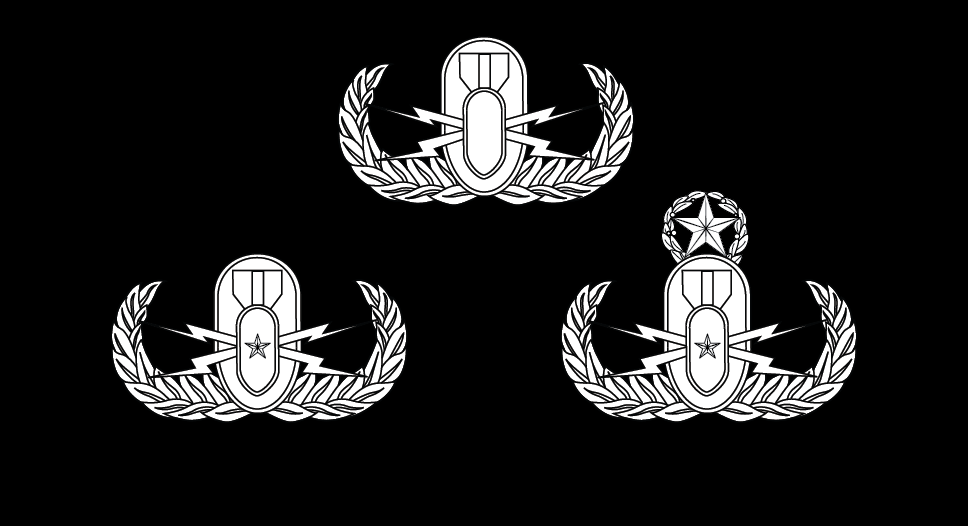 Figure 22-44 from DA PAM 670-1: Explosive ordnance disposal badges