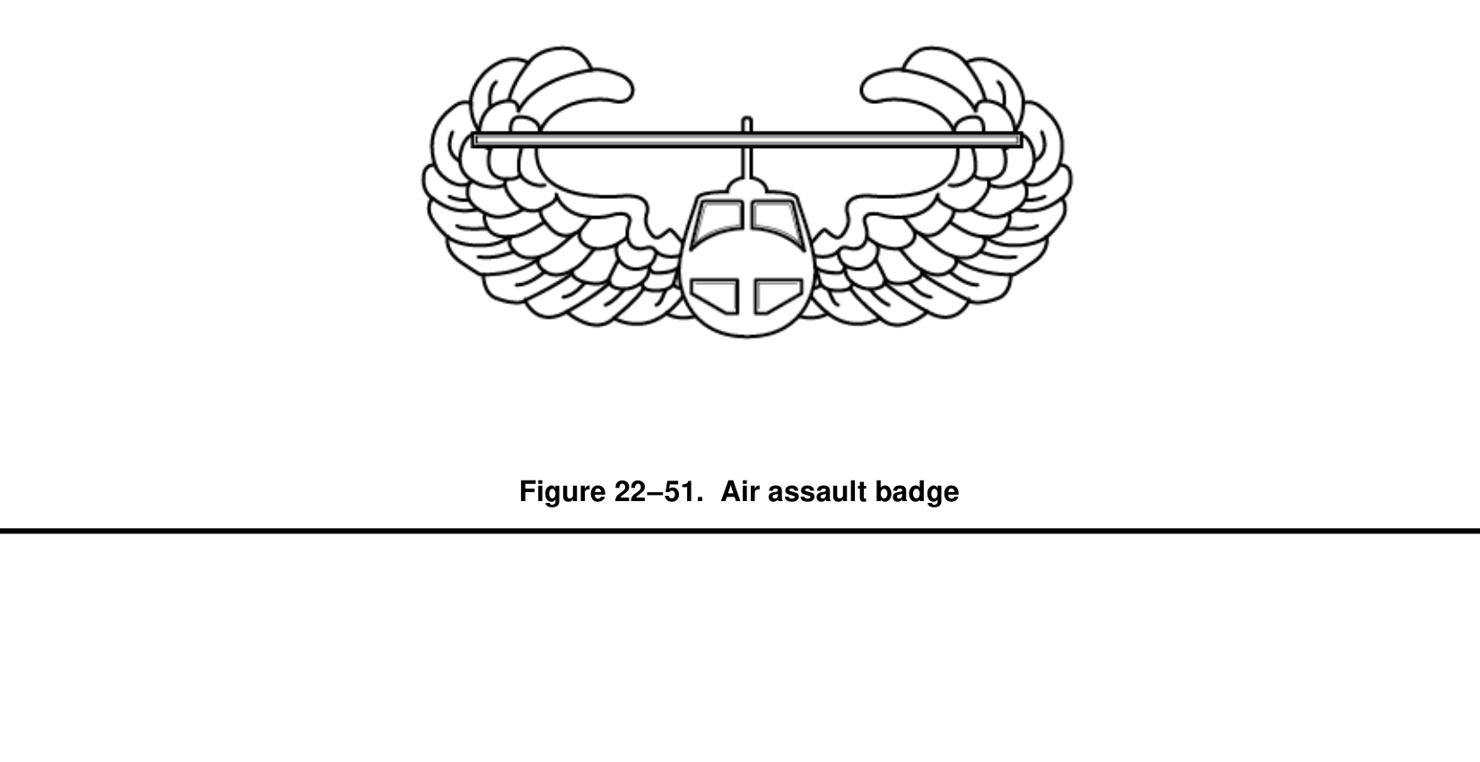 Figure 22-51 from DA PAM 670-1: Air assault badge