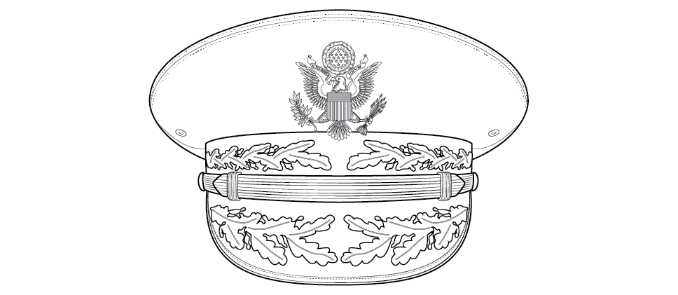 Service cap, Army blue, general officers (optional)