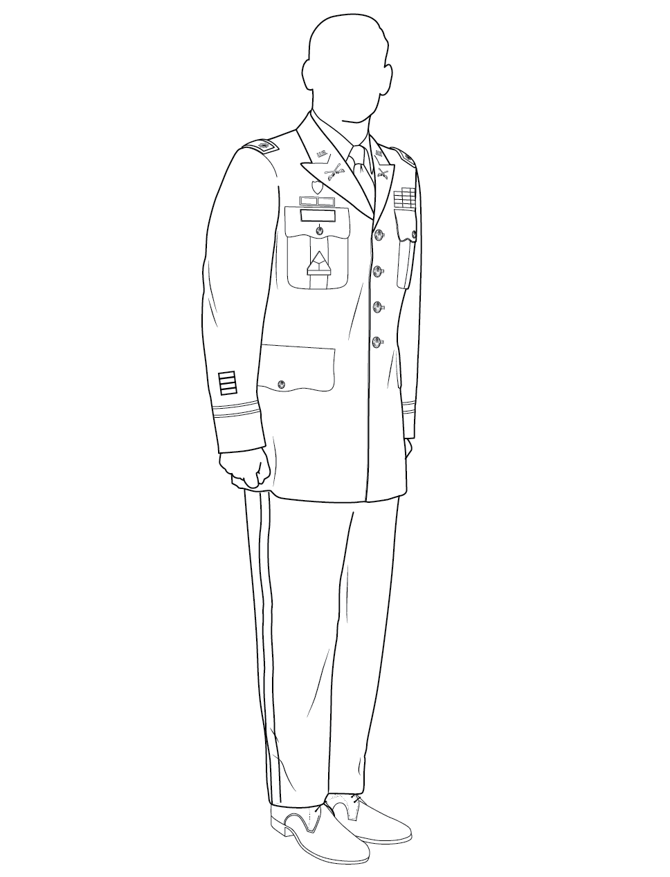 Army service uniform, officer, male