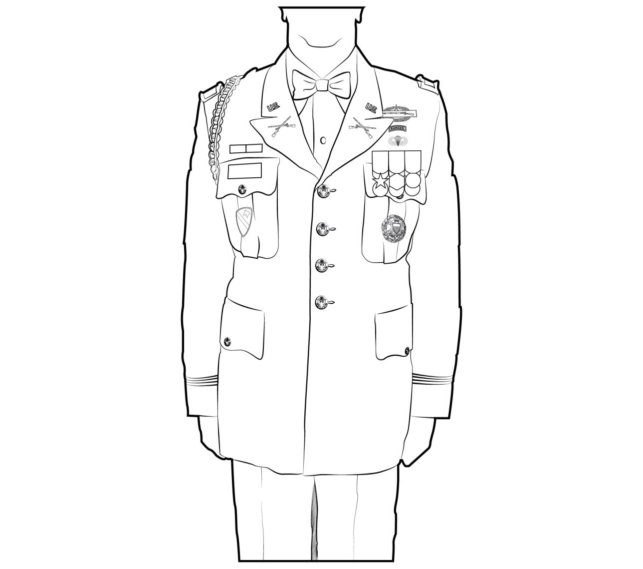 Army service uniform dress variation, officer, male