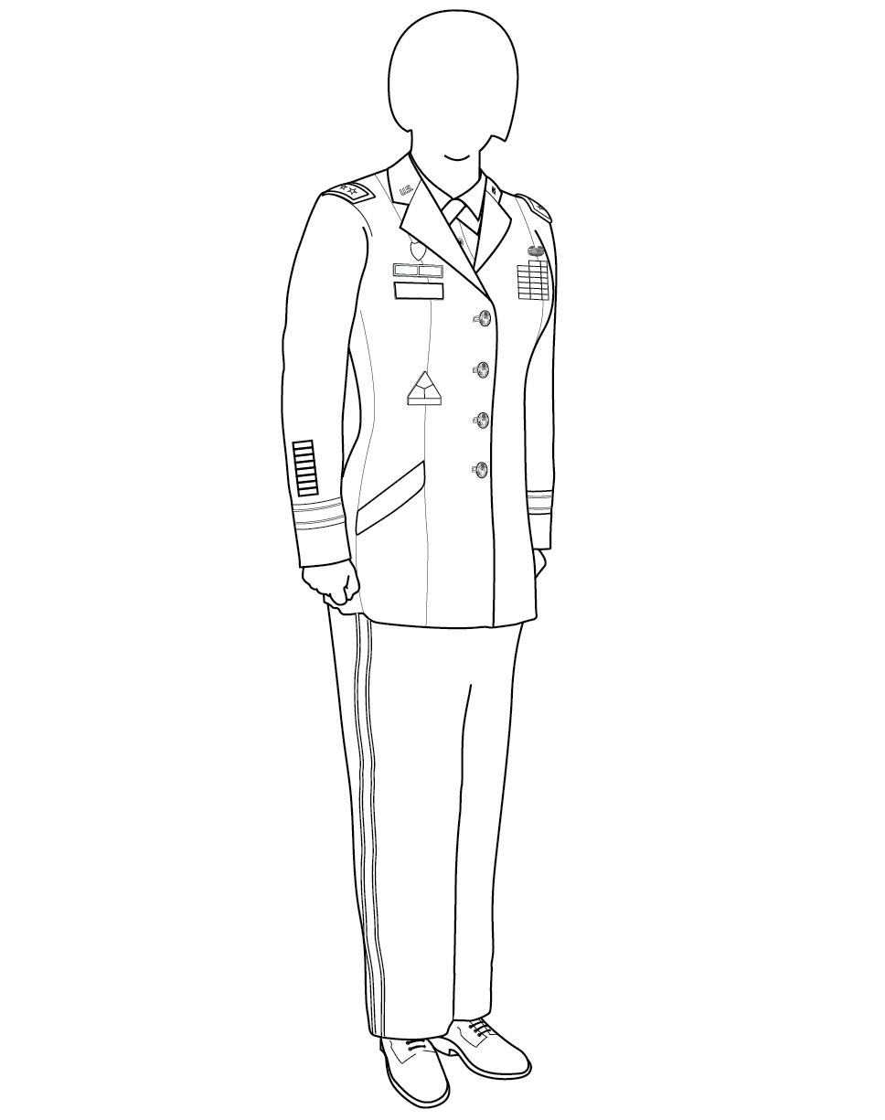 Army service uniform, general officer, female