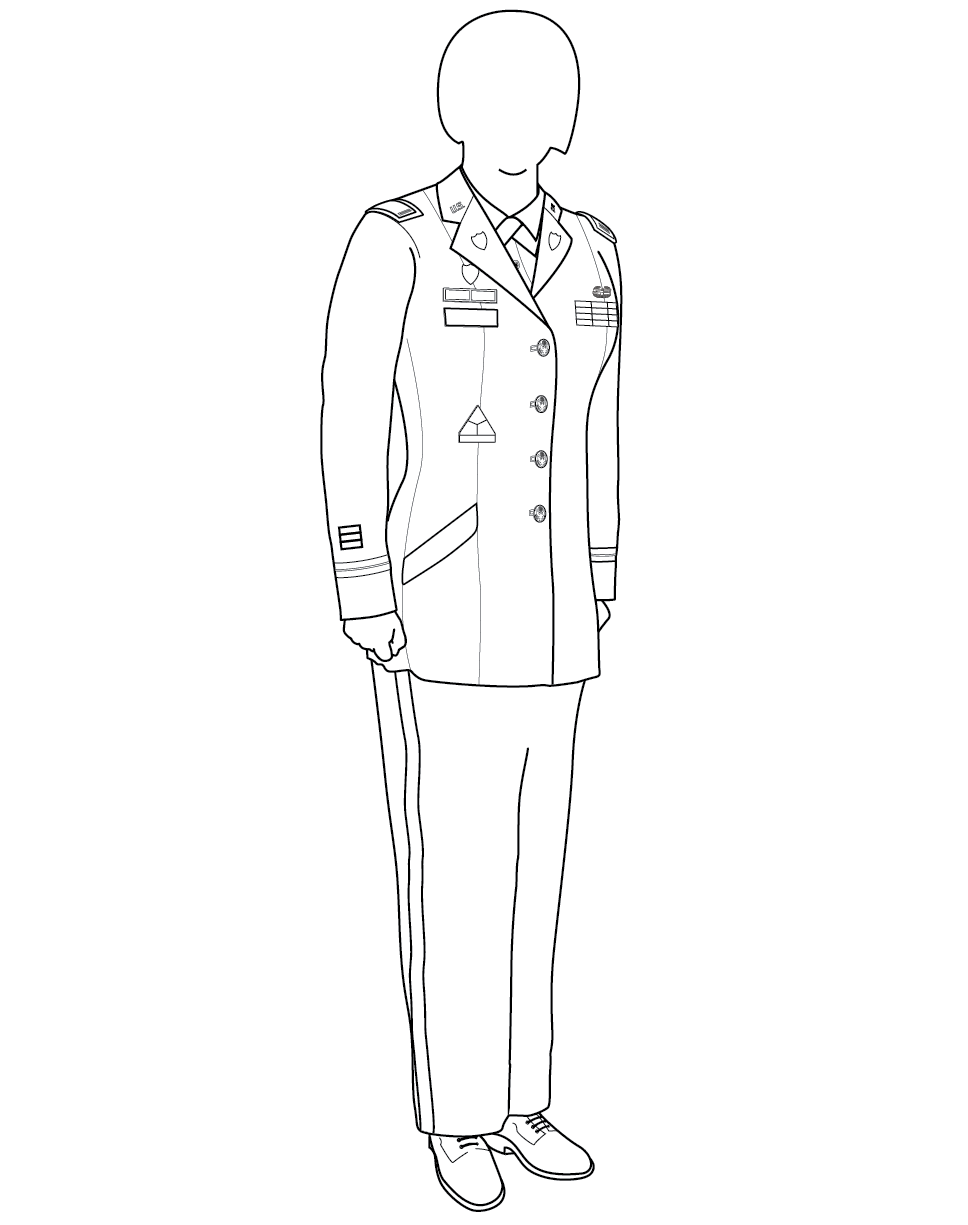 Army service uniform, warrant officer, female