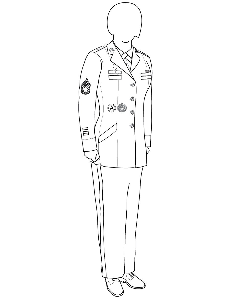 Army service uniform, noncommissioned officer, female