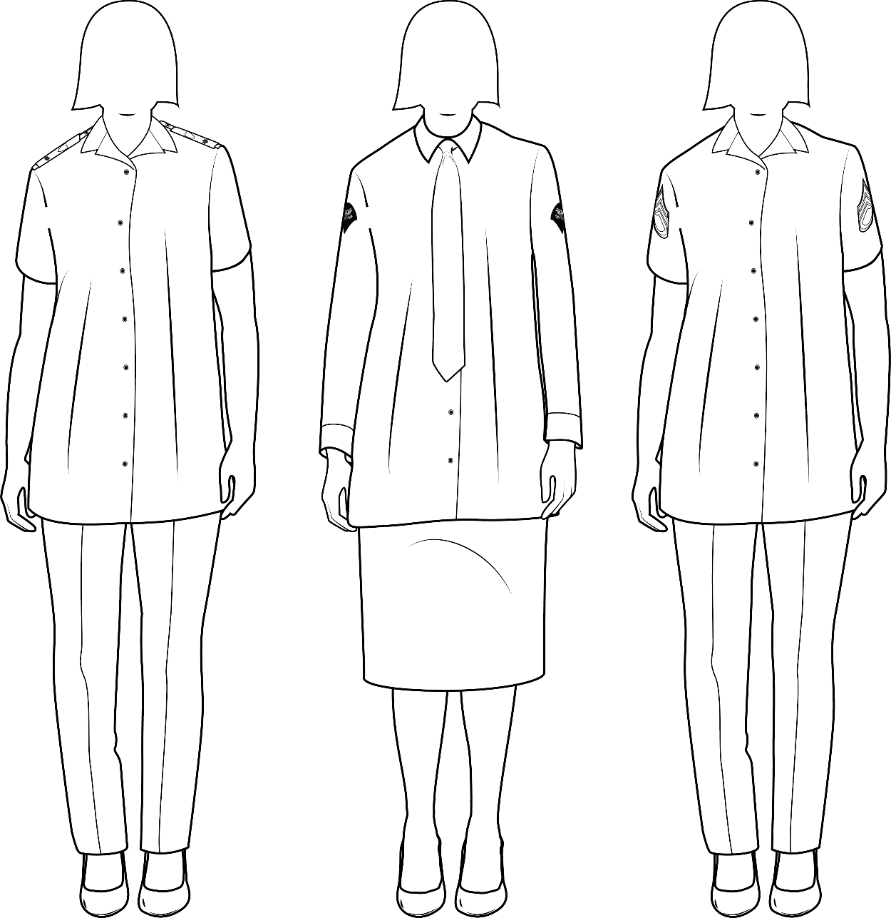 Class B Army green service uniform-maternity