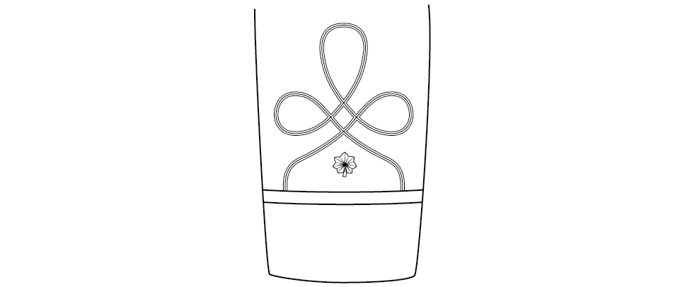 Sleeve ornamentation, white mess, brigadier general