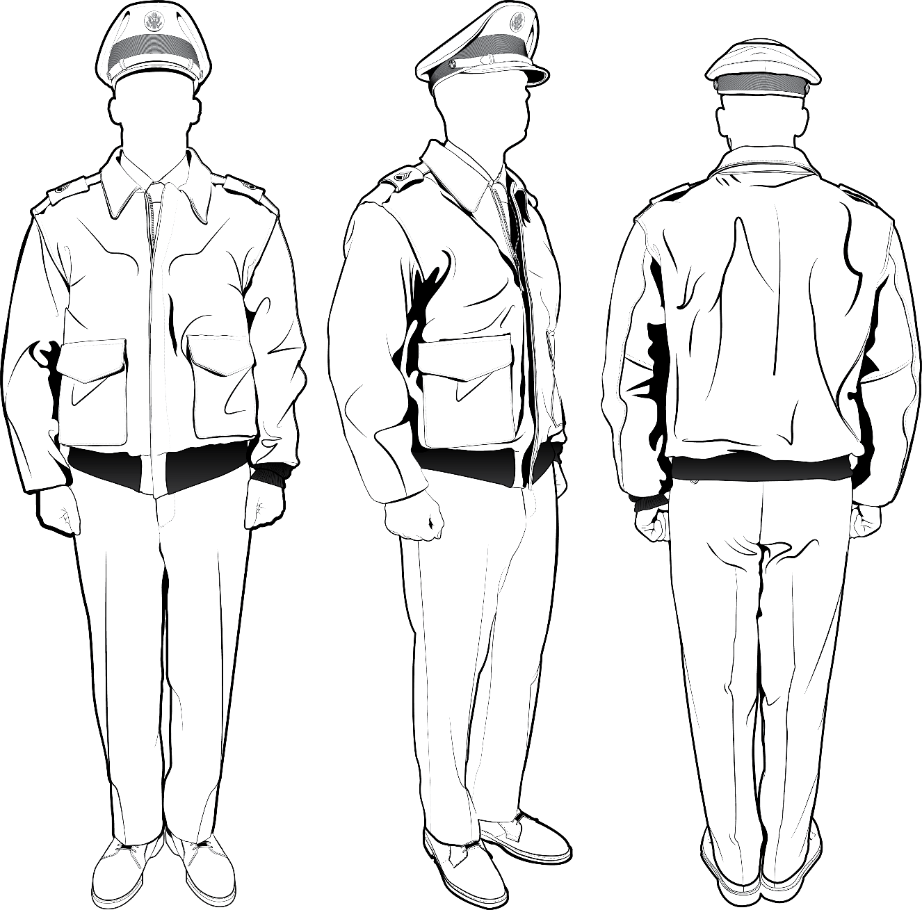 Leather service jacket (bomber)