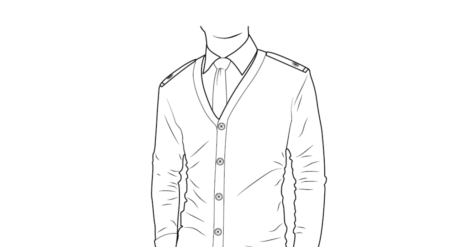 Black unisex cardigan