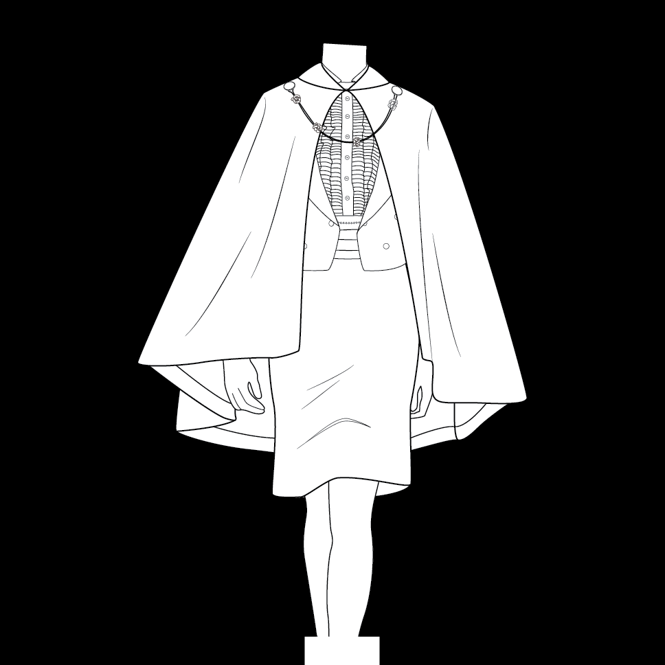 Blue cape, female officer