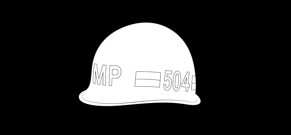 Helmet insignia, military police division unit