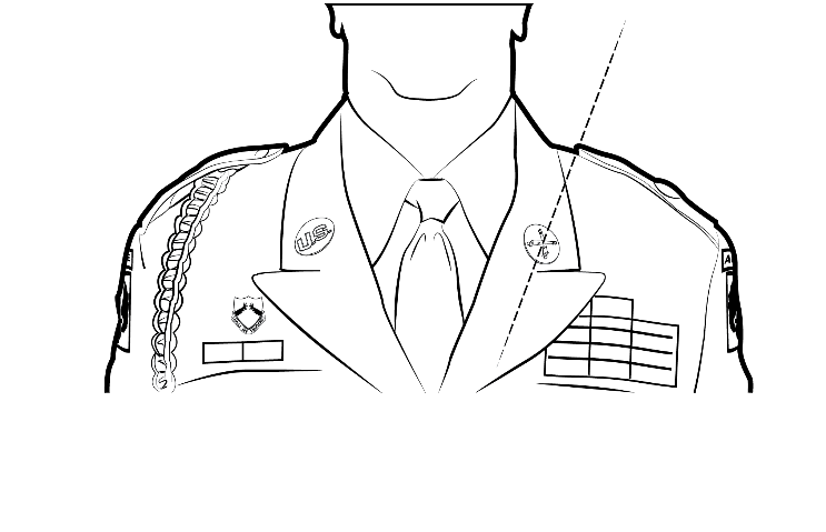 Wearing insignia of branch on the Army service uniform, male enlisted personnel
