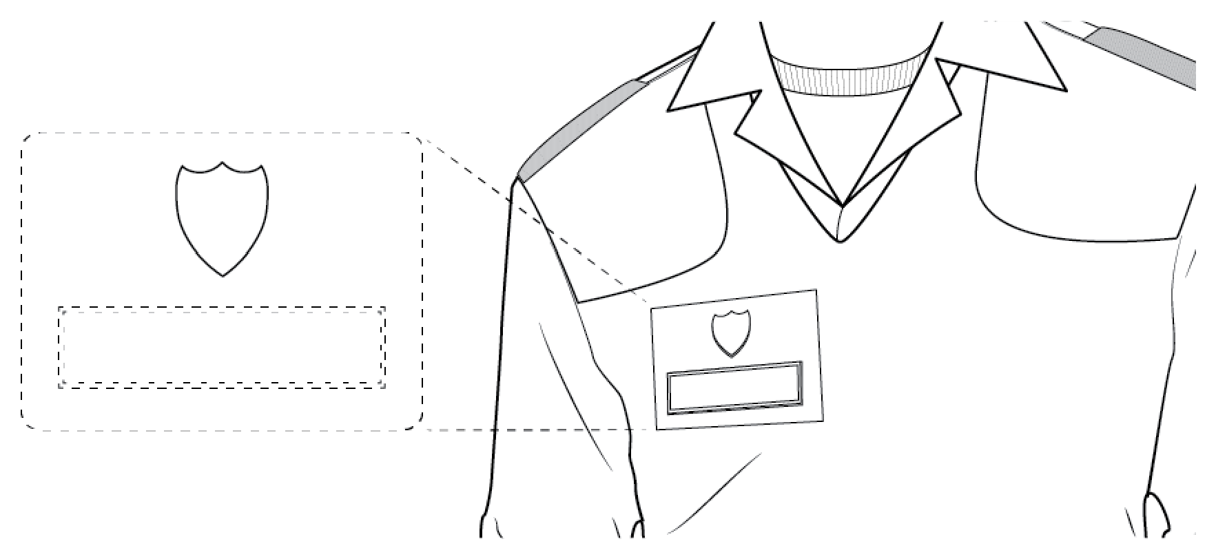 Wearing distinctive unit insignia or regimental distinctive insignia on black pullover