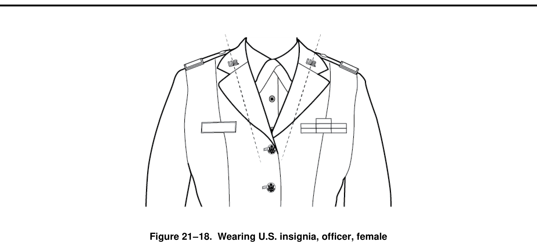Wearing U.S. insignia, officer, female
