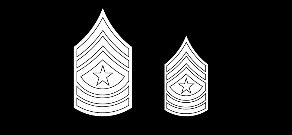 Insignia of grade, sergeant major