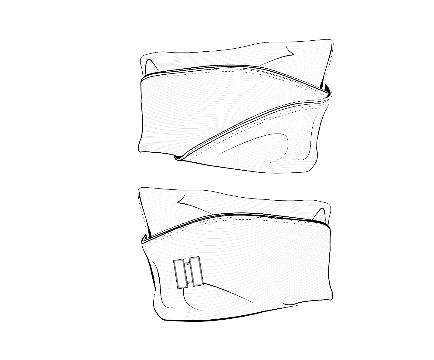 Garrison cap with officer insignia