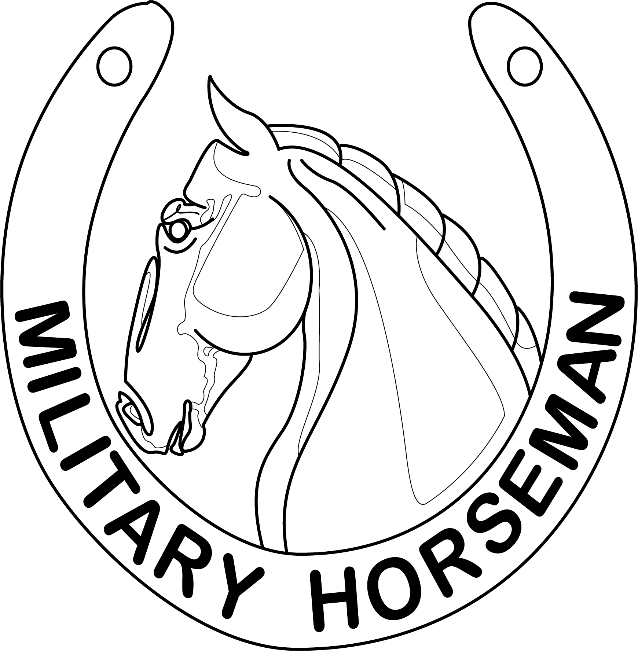 Military horseman identification badge