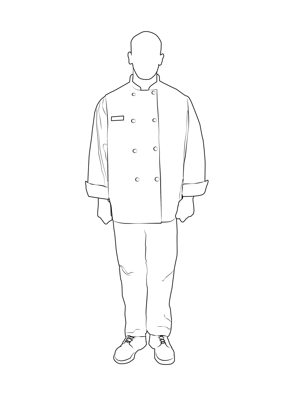Garrison culinary uniform, male—continued